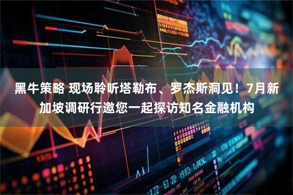 黑牛策略 现场聆听塔勒布、罗杰斯洞见！7月新加坡调研行邀您一起探访知名金融机构