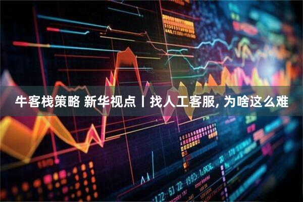牛客栈策略 新华视点丨找人工客服, 为啥这么难